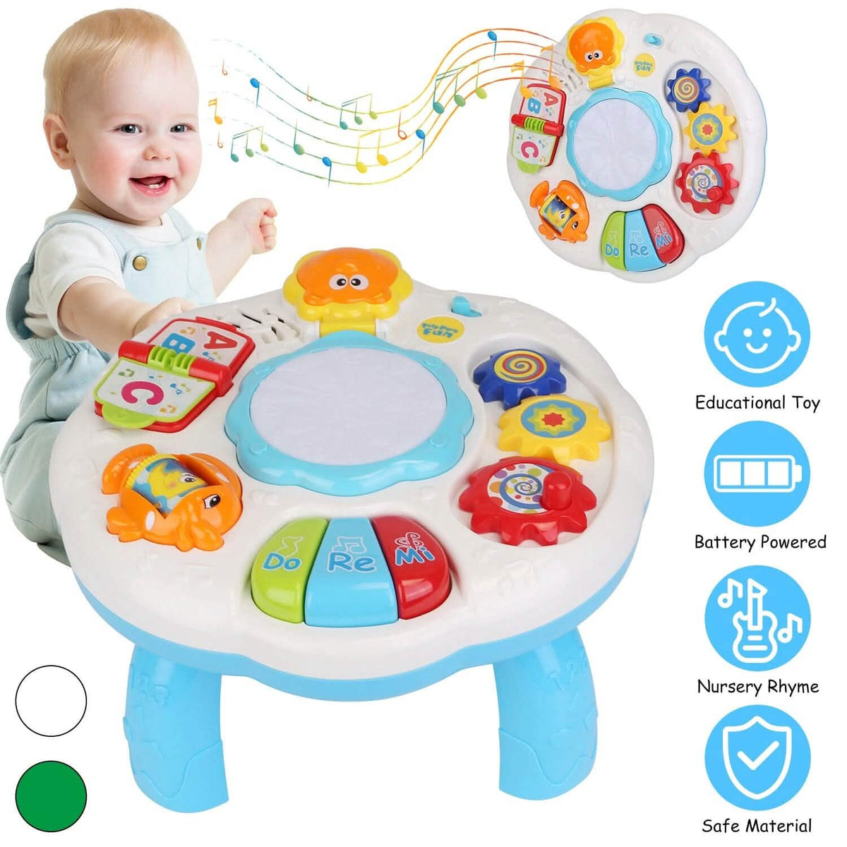 Toddler Musical Learning Table 3-in-1 Educational Toy for 6+ Months