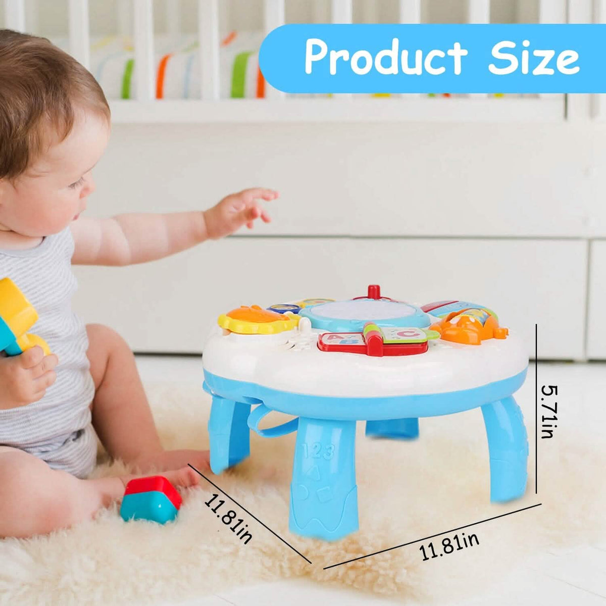 Toddler Musical Learning Table 3-in-1 Educational Toy for 6+ Months
