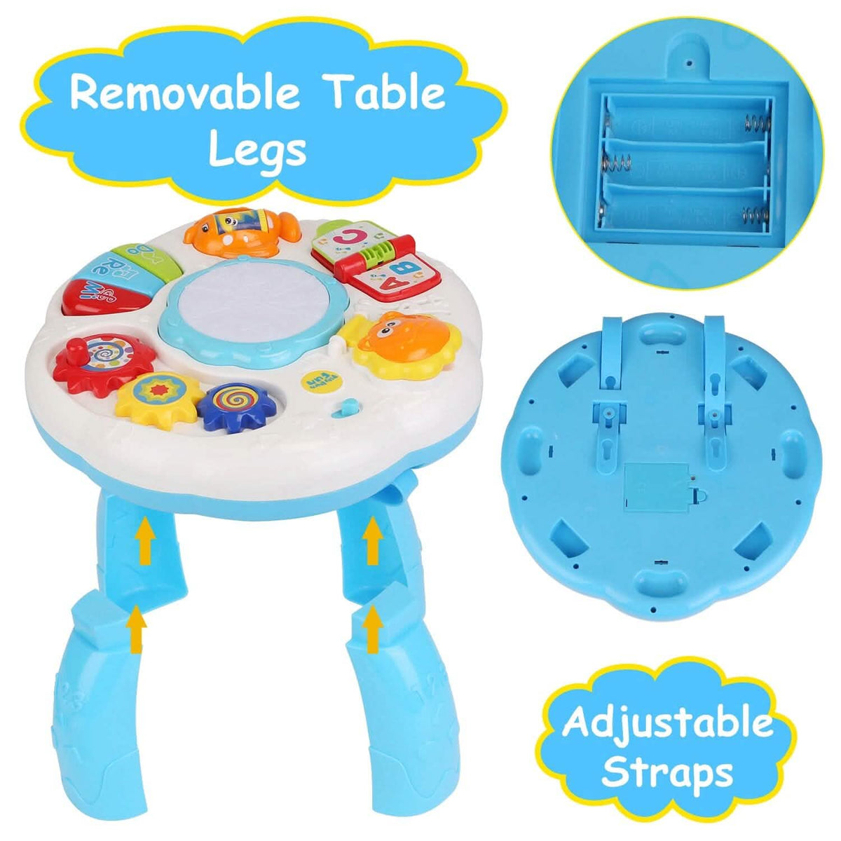 Toddler Musical Learning Table 3-in-1 Educational Toy for 6+ Months