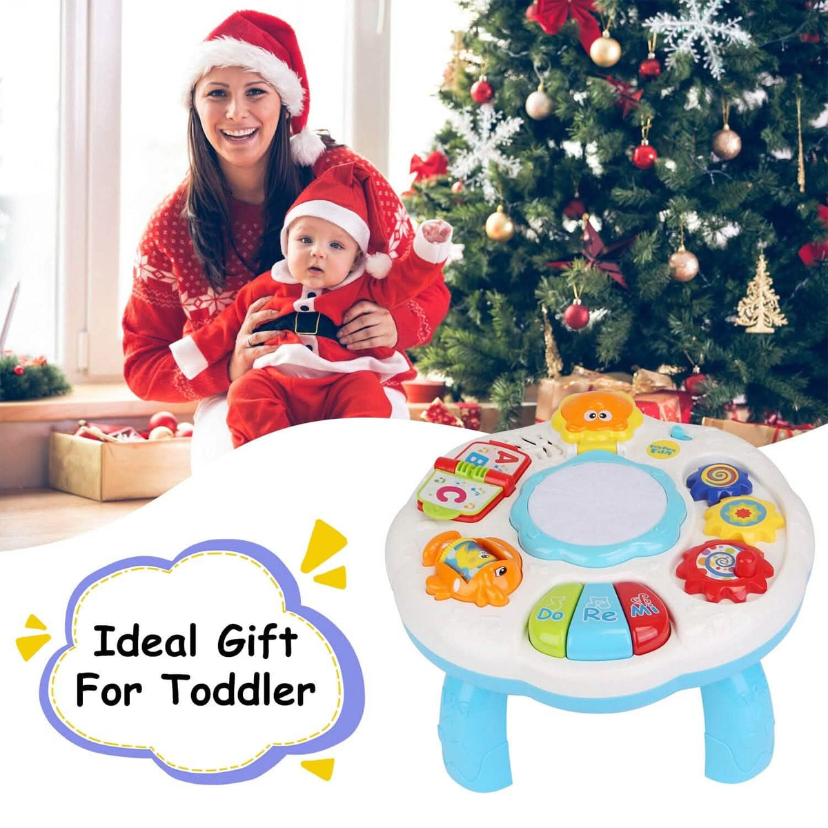 Toddler Musical Learning Table 3-in-1 Educational Toy for 6+ Months