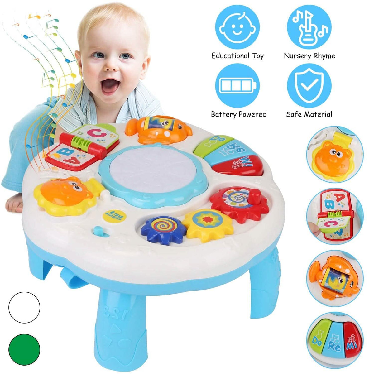 Toddler Musical Learning Table 3-in-1 Educational Toy for 6+ Months