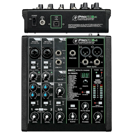 New - Mackie ProFX6v3 6-channel Mixer with USB and Effects