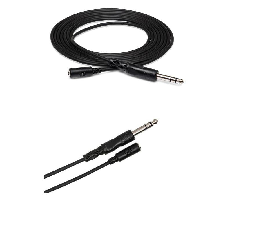 Hosa MHE-325 3.5mm TRS Female to 1/4-inch TRS Male Extension Cable - 25 foot-NEW