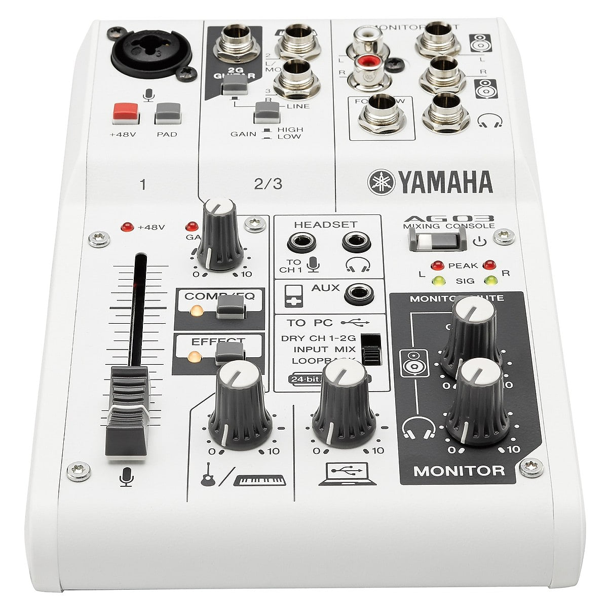 New - Yamaha AG03 3-Channel Studio Live Mixer & USB Audio Interface with Built-in DSP