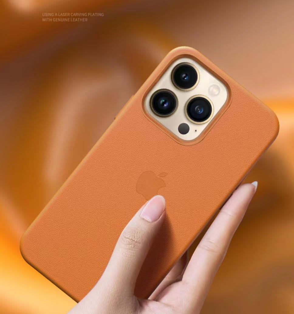 iPhone Leather Case with MagSafe Protective Full Body TPU Cover