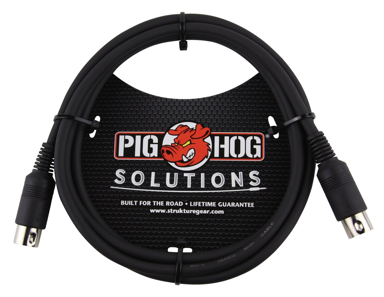 Pig Hog 6ft Solutions MIDI Cable Black Instrument Interface male to male PMID06 - NEW 