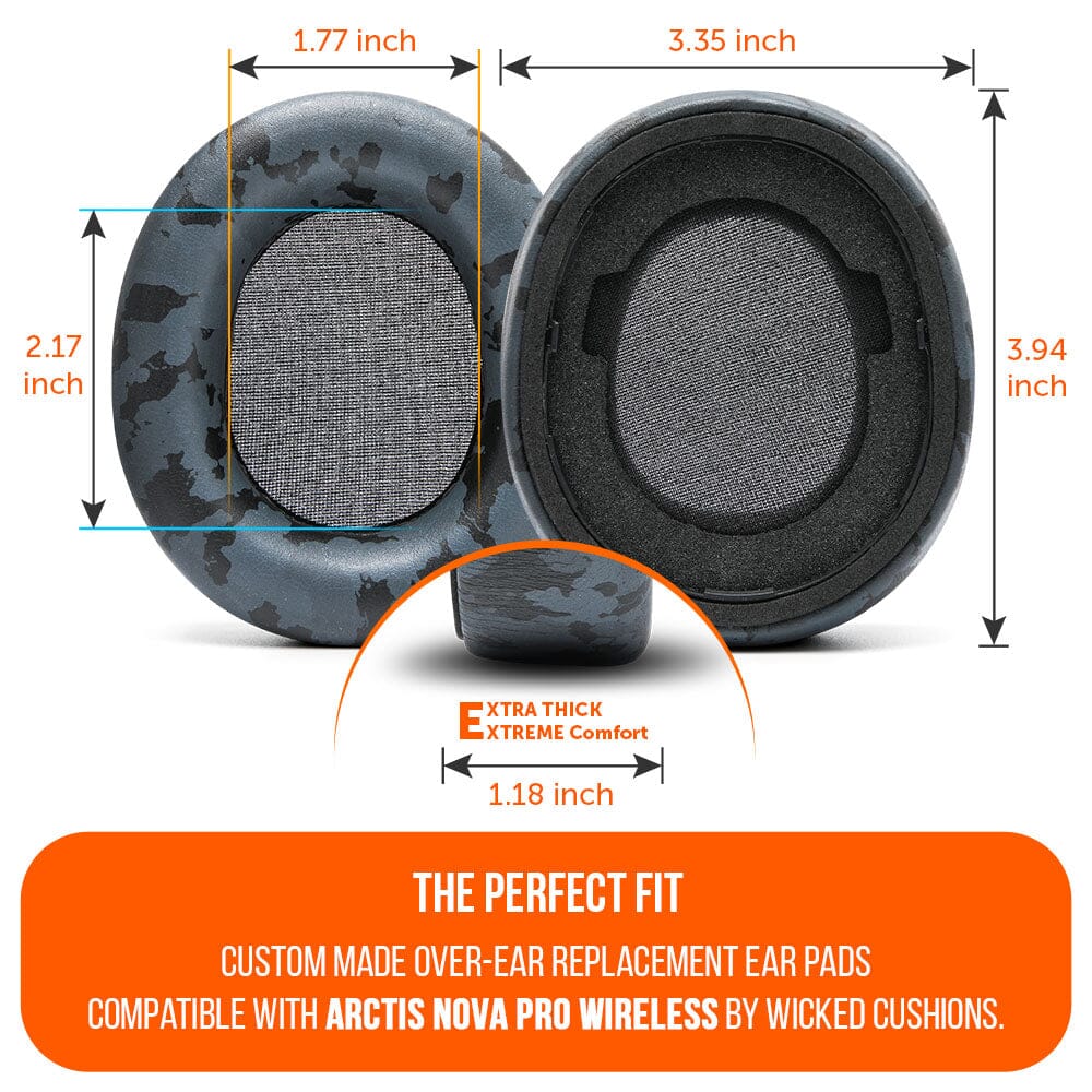 Upgraded PU Leather Earpads Thick Replacement for Arctis Nova Pro Wireless Wicked Cushions