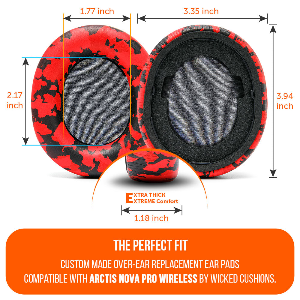 Upgraded PU Leather Earpads Thick Replacement for Arctis Nova Pro Wireless Wicked Cushions
