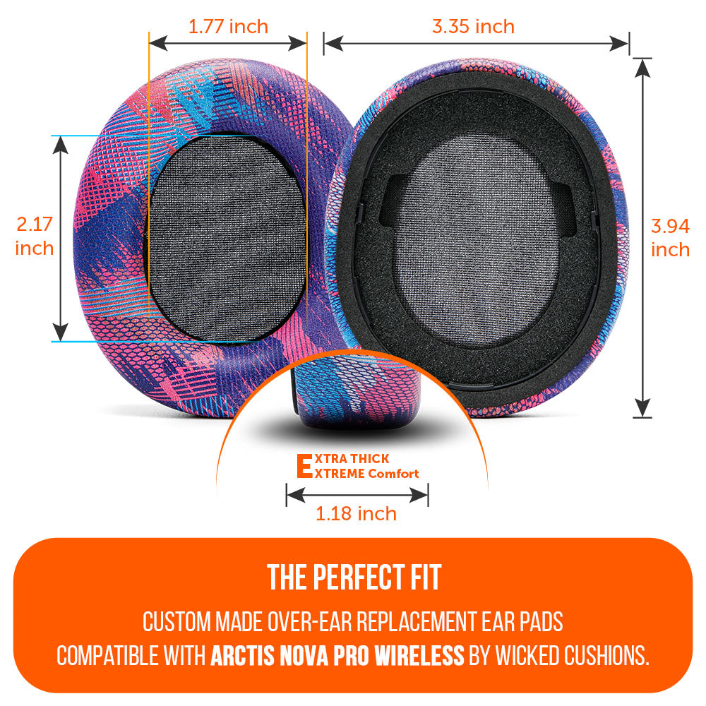 Upgraded PU Leather Earpads Thick Replacement for Arctis Nova Pro Wireless Wicked Cushions