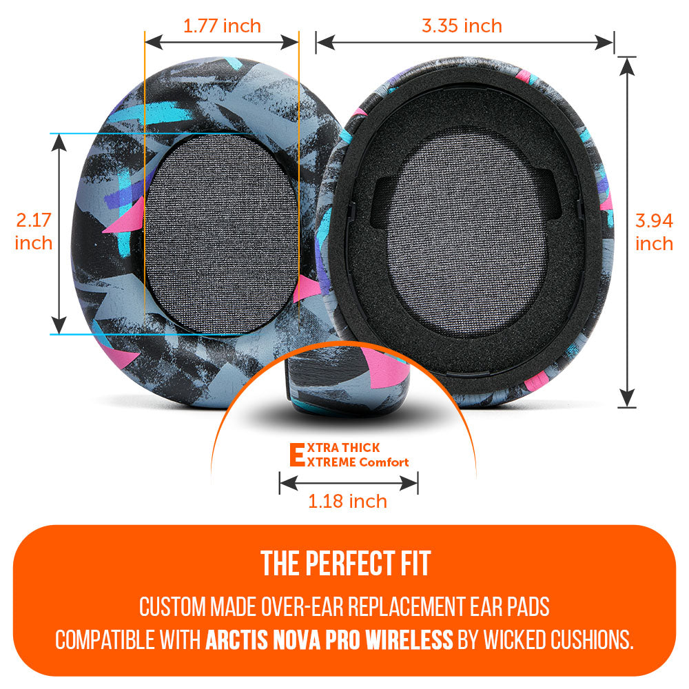 Upgraded PU Leather Earpads Thick Replacement for Arctis Nova Pro Wireless Wicked Cushions