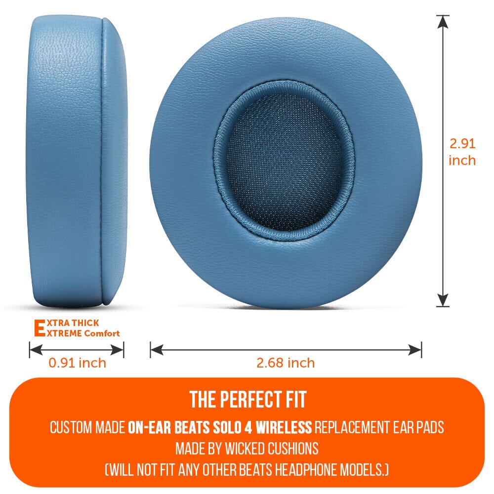 Upgraded Cushioned Earpads for Beats Solo 4 WC PadZ Solo 4