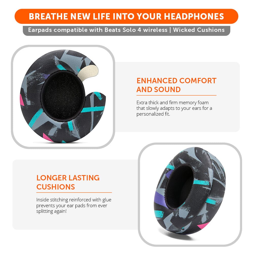 Upgraded Cushioned Earpads for Beats Solo 4 WC PadZ Solo 4
