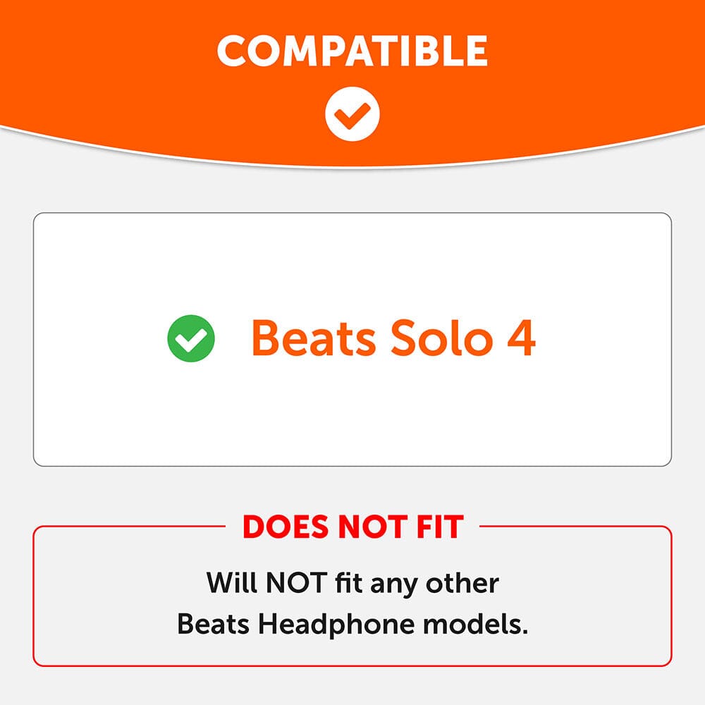 Upgraded Cushioned Earpads for Beats Solo 4 WC PadZ Solo 4