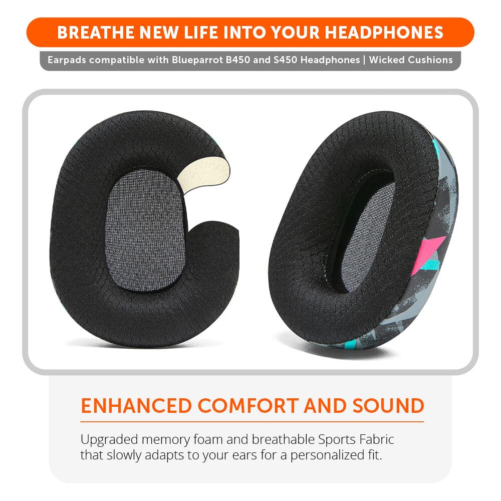 Upgraded BlueParrot B450 WC PadZ Earpads Replacement Wicked Cushions