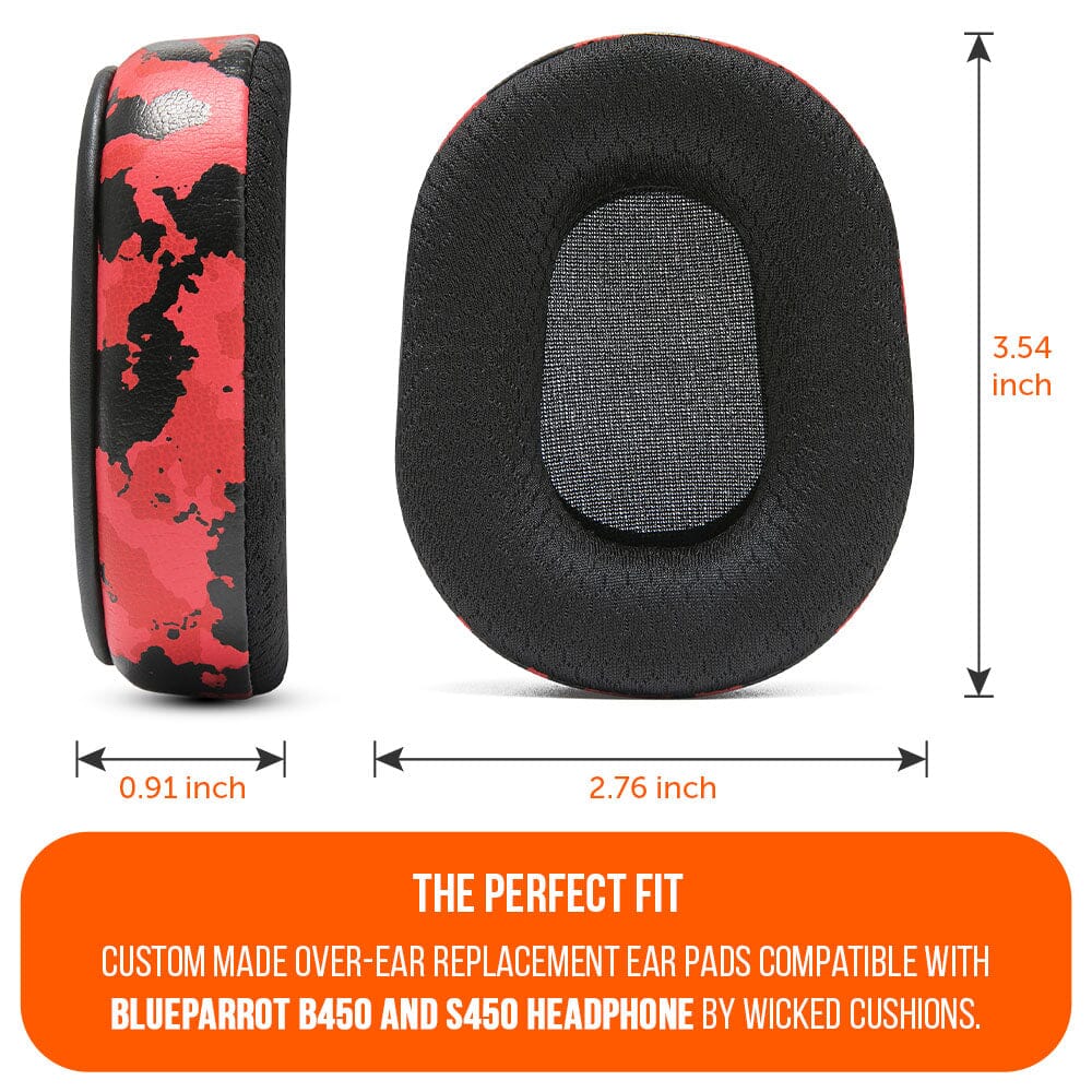 Upgraded BlueParrot B450 WC PadZ Earpads Replacement Wicked Cushions