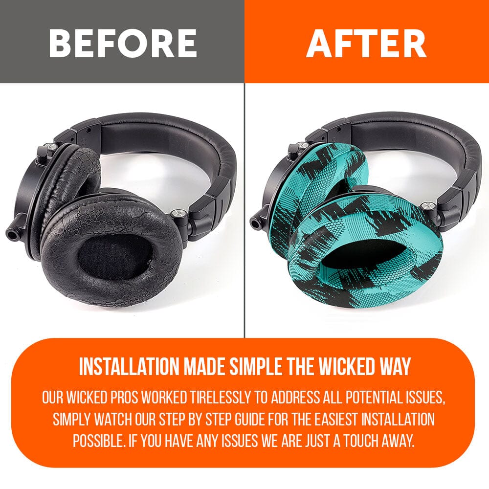 Upgraded Thick Memory Foam Gaming Earpads Replacement Wicked Cushions