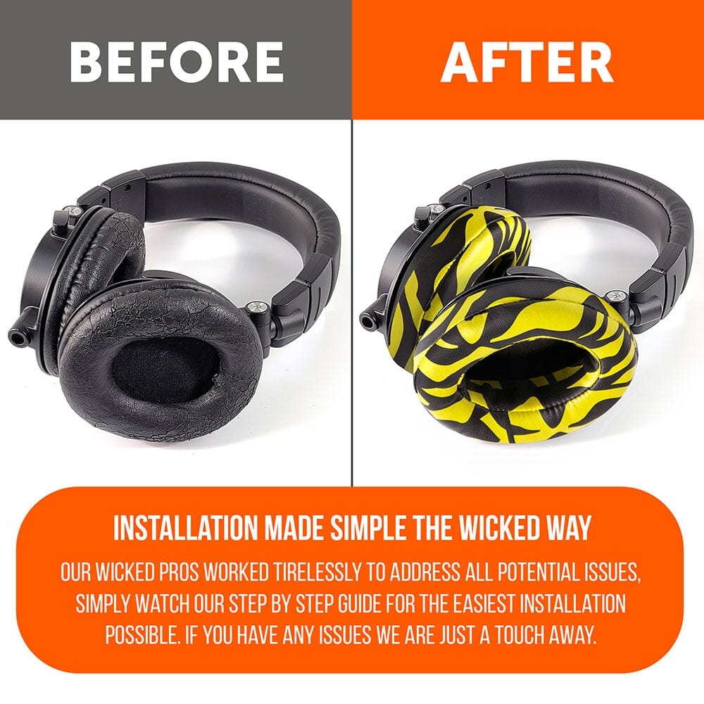 Upgraded Thick Memory Foam Gaming Earpads Replacement Wicked Cushions