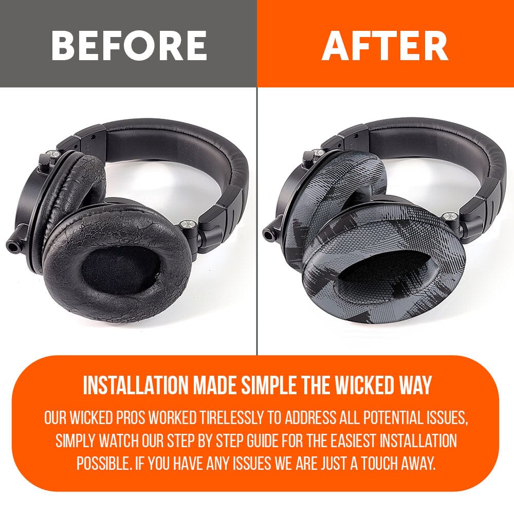 Upgraded Thick Memory Foam Gaming Earpads Replacement Wicked Cushions