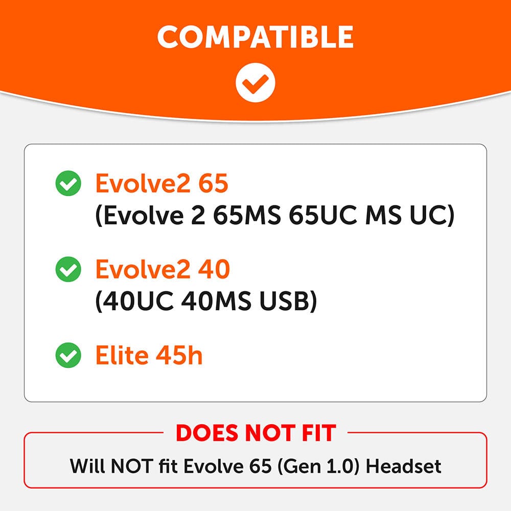 Upgraded Jabra Evolve2 65 Earpads WC PadZ Evolve2 65