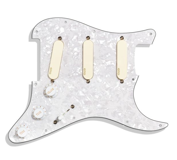 EMG DG20 David Gilmour Signature Pre-Wired Pickguard - White Pearl -NEW