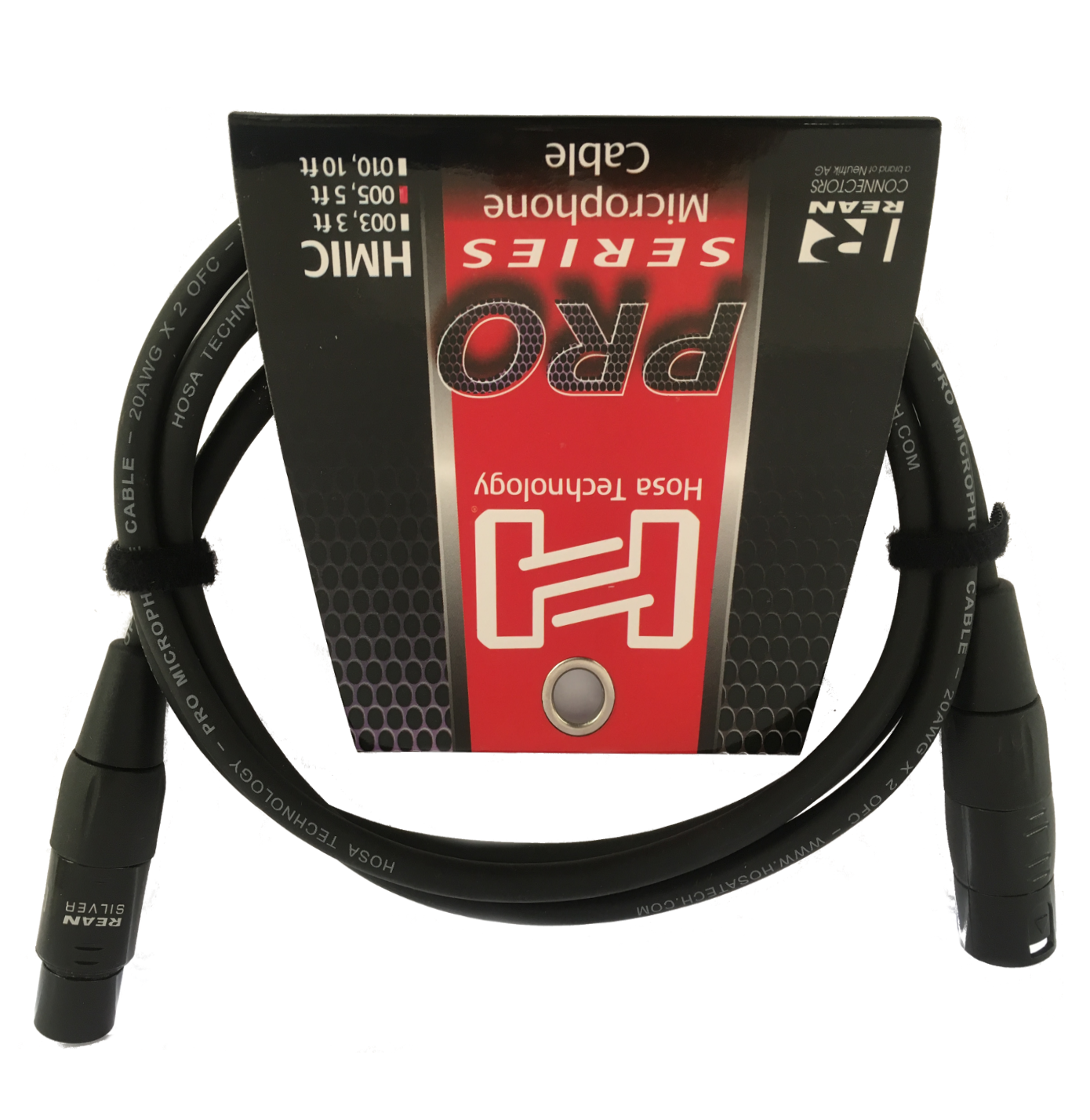 NEW - Hosa Pro Microphone Cable, Neutrik REAN Connectors REAN XLR3F to XLR3M, HMIC-005 (5 Feet)