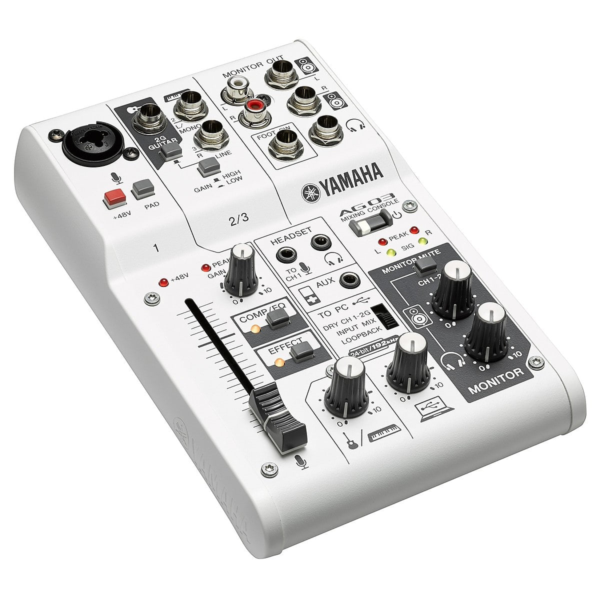 New - Yamaha AG03 3-Channel Studio Live Mixer & USB Audio Interface with Built-in DSP