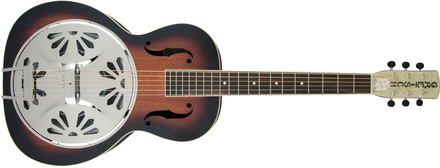 Gretsch G9220 Bobtail Round-neck Mahogany Body Resonator - 2-color Sunburst, Padauk Fingerboard -NEW