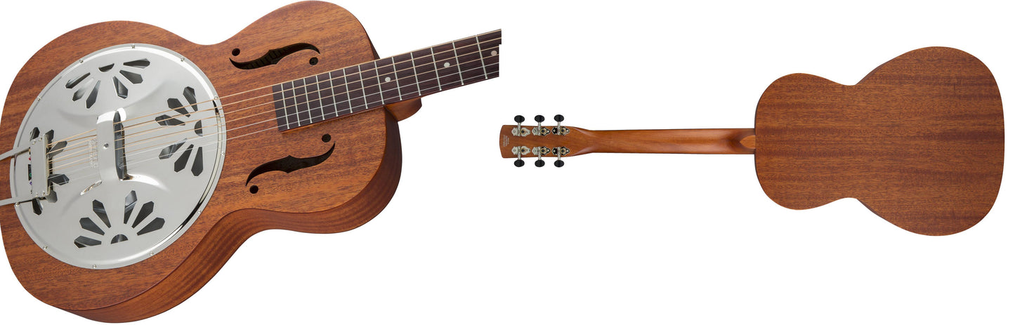 Gretsch G9200 Boxcar Round-neck, Mahogany Body Resonator - Natural, Padauk Fingerboard