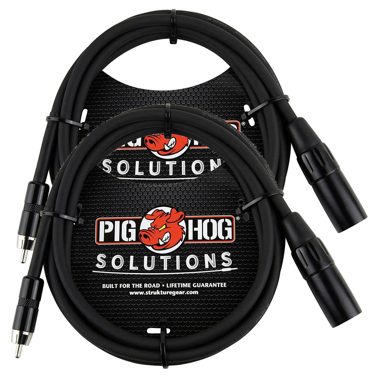 New - 2 Pack Pig Hog PX-XMR06 6 foot ft Solution XLR Male to RCA Male Audio Cable Adapter Plug Cord