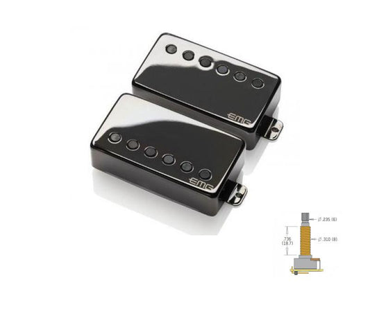 EMG JH Set James Hetfield “Het” Humbucker Guitar Pickup -Brushed Chrome-NEW