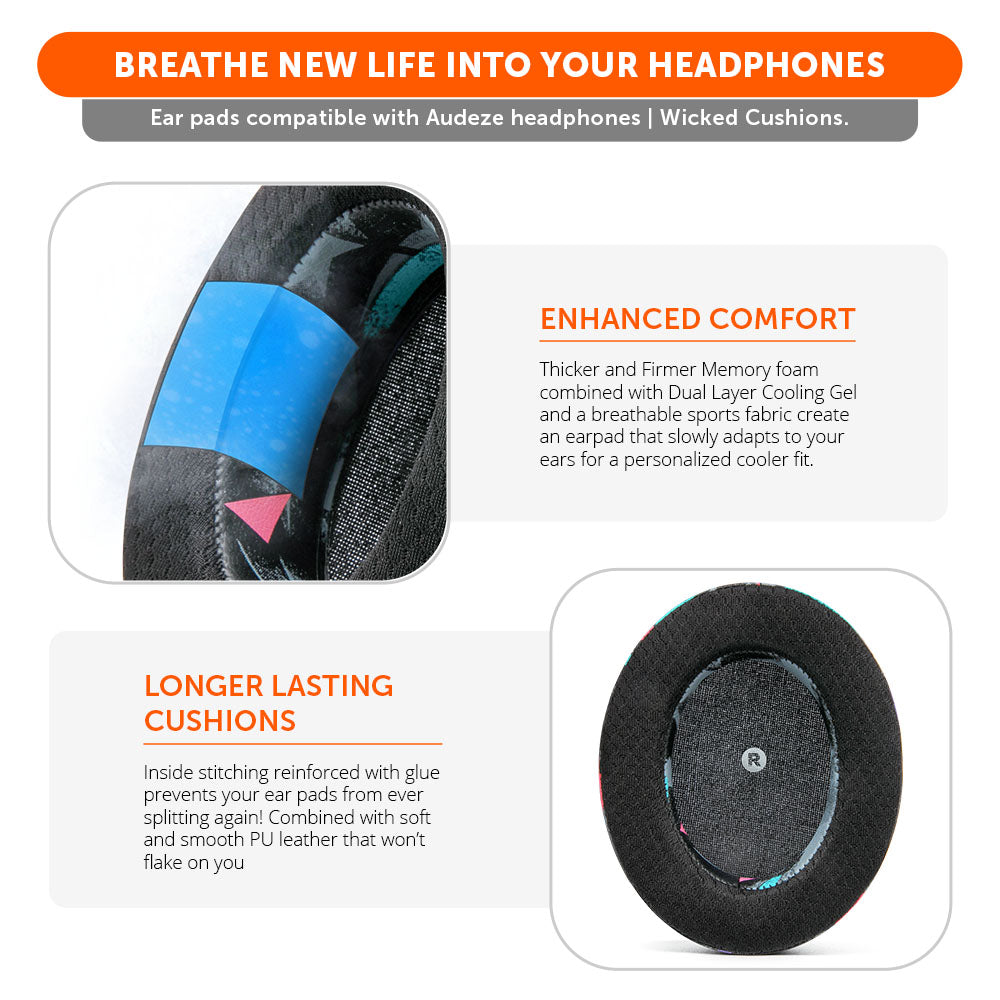 WC FreeZe Cooling Gel Replacement Earpads for Audeze Penrose & Mobius