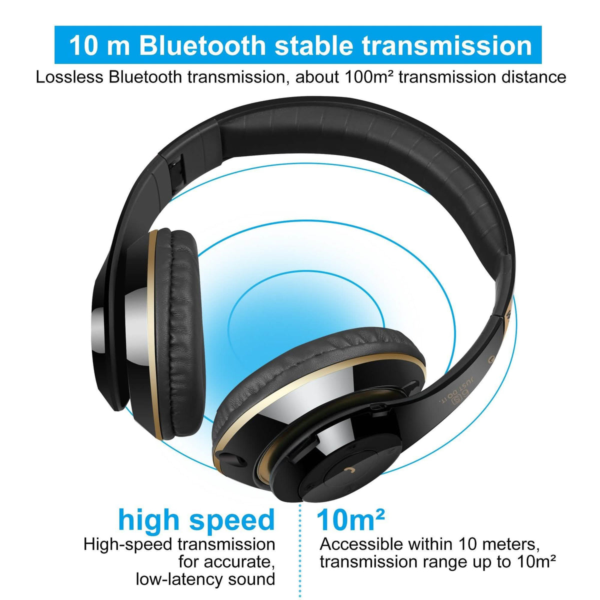 Wireless Bluetooth Heavy Bass Over Ear Stereo Headphones
