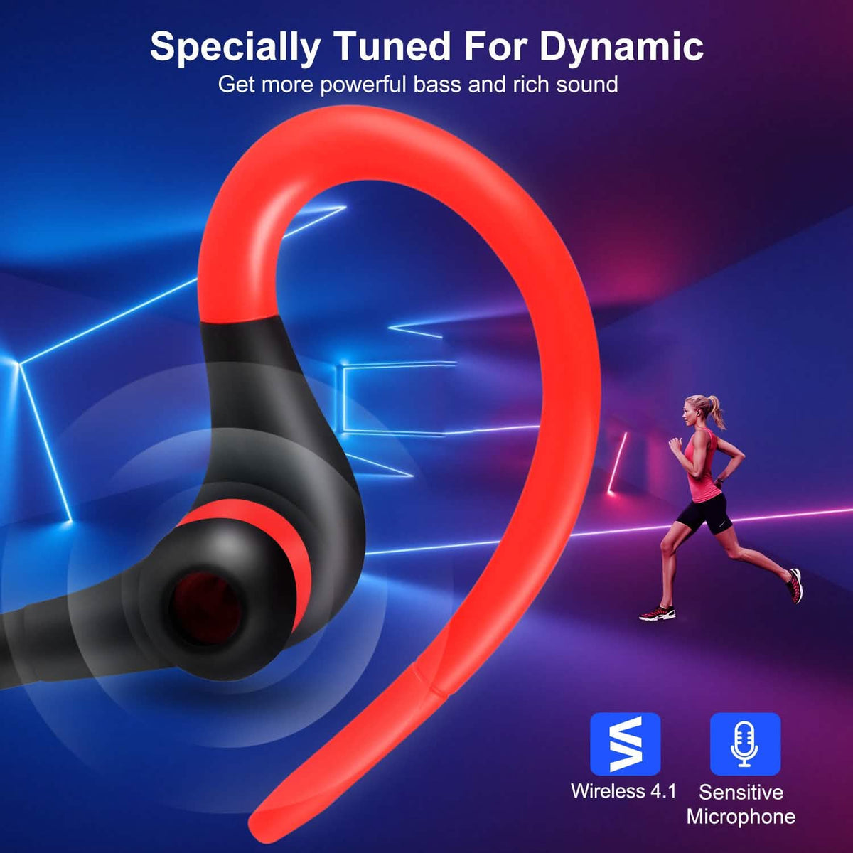 Wireless V4.1 Sport In-Ear Stereo Headsets