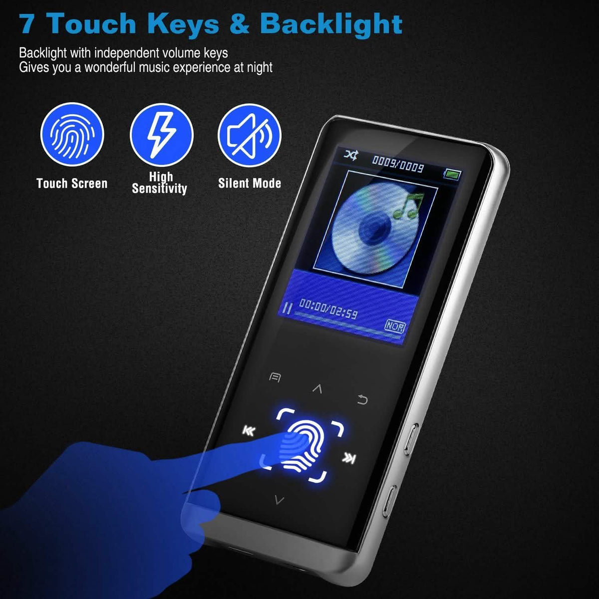 Wireless 32G Digital Music HiFi MP3 Player with Voice Recorder