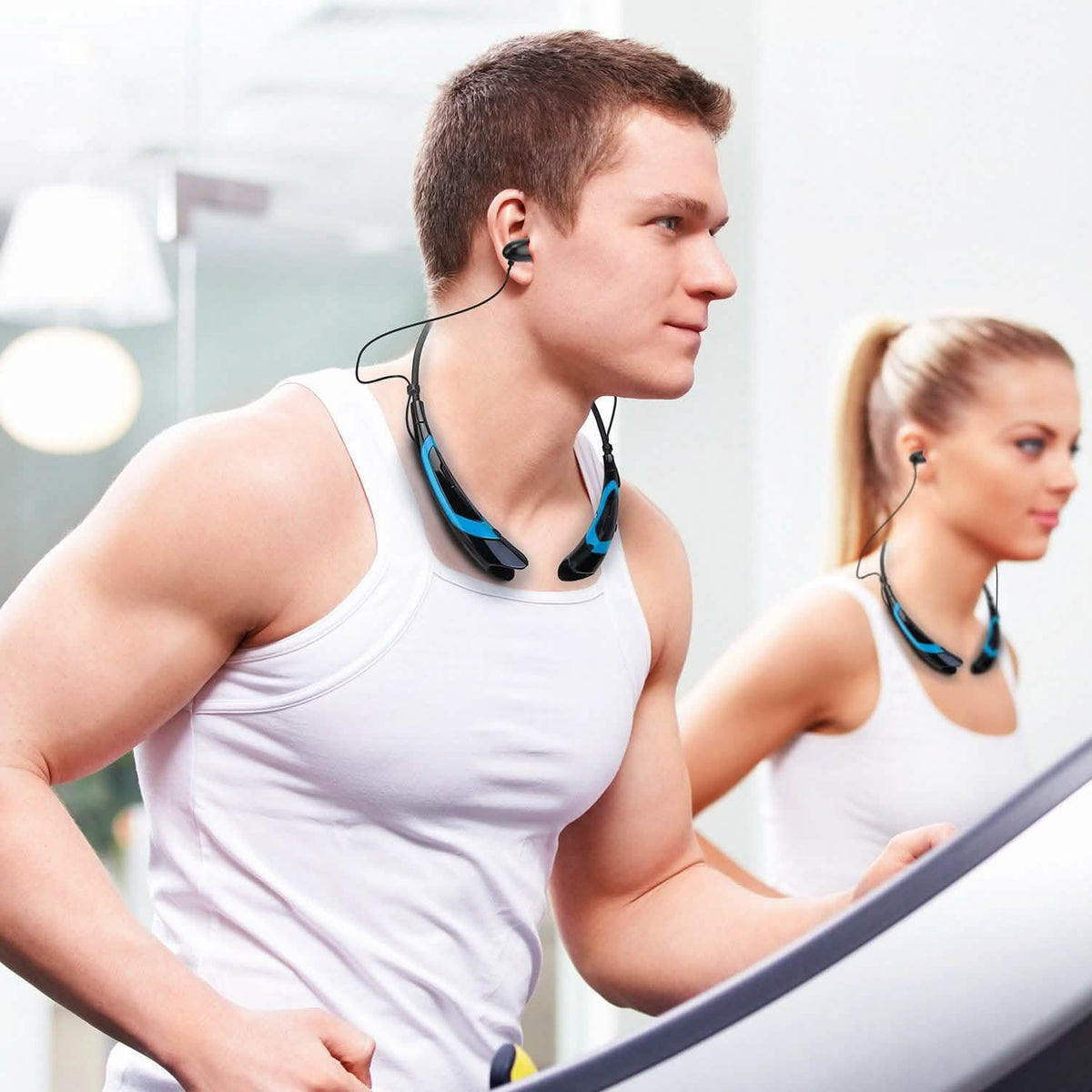 Wireless V5.0 Sweat-proof Neckband Headphones Sport Headsets