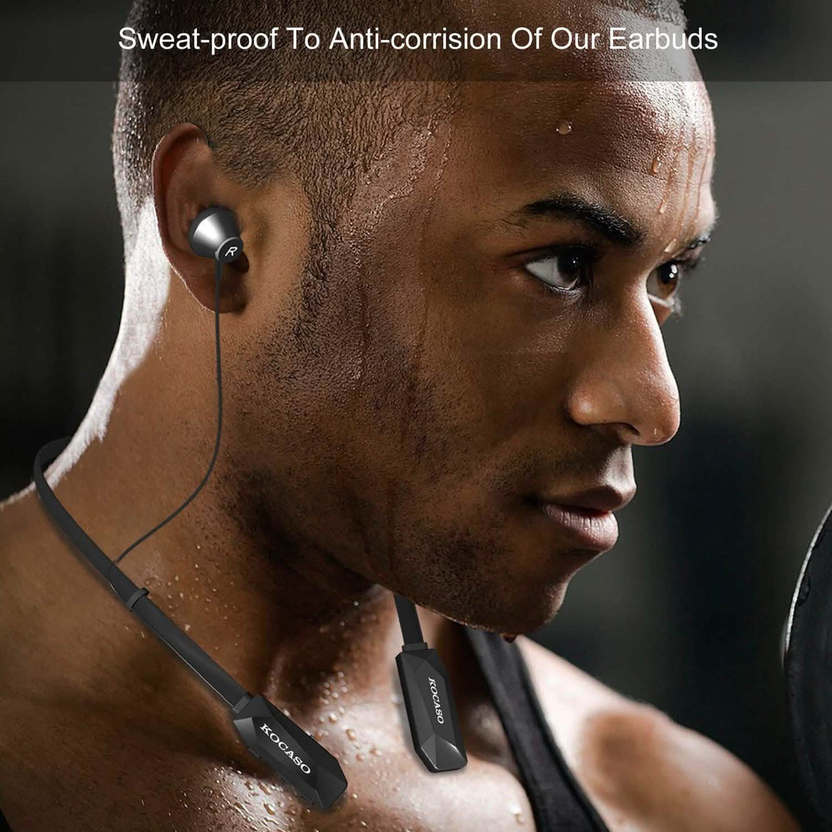 Wireless Neckband V4.2 Bluetooth Headphones with Noise-Canceling Microphone