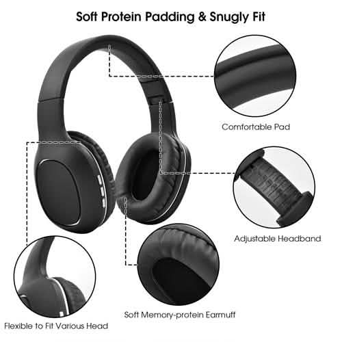 Wireless V5.0 Foldable Over-Ear Headphones iMounTEK