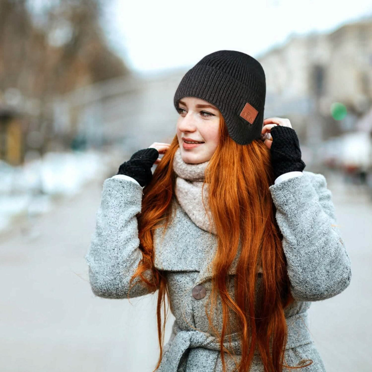 Wireless V5.0 Rechargeable Beanie Hat with Headphones