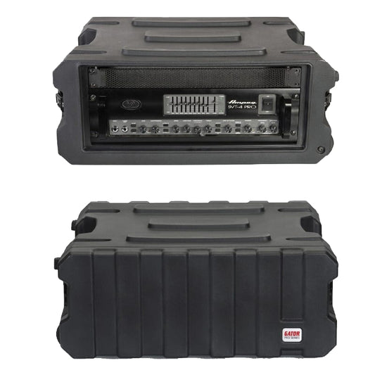New - Gator 4U 19″ Deep Molded Audio Rack Case w/ Handle & Wheels G-PROR-4U-19