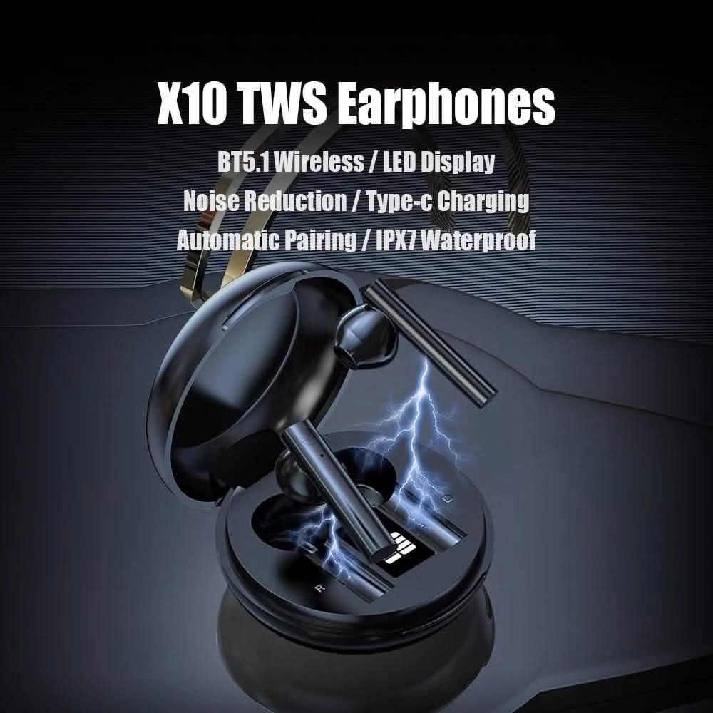 X10 Waterproof HiFi Sports TWS BT5.1 Headphones