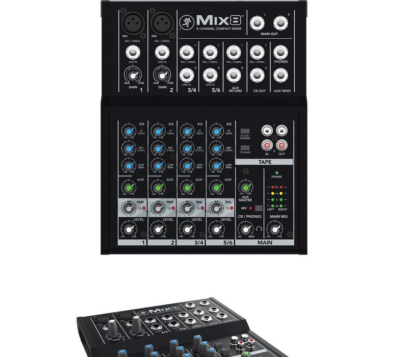 Mackie Mix8 8-channel Compact Mixer -NEW