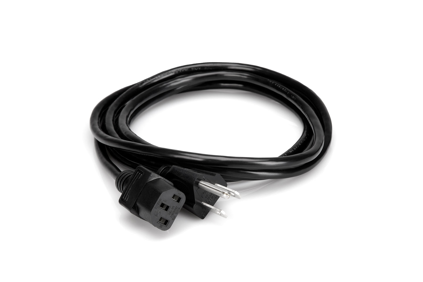 New - Hosa PWC-148 Power Cord, 18 AWG, IEC C13 to NEMA 5-15P, 8 Feet