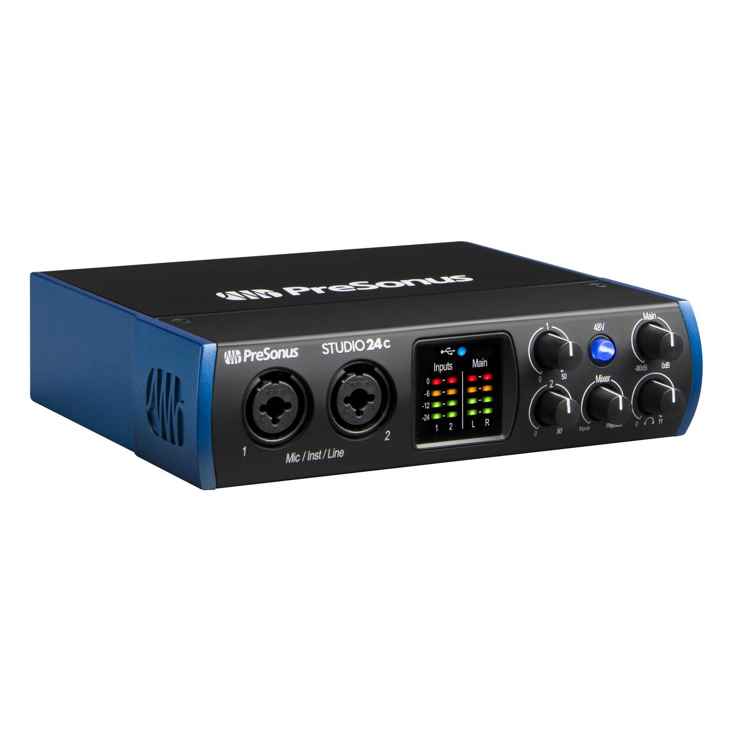 PreSonus Studio 24C 2X2 USB-C 24-bit/192kHz with 2 Mic Inputs Audio Interface - New