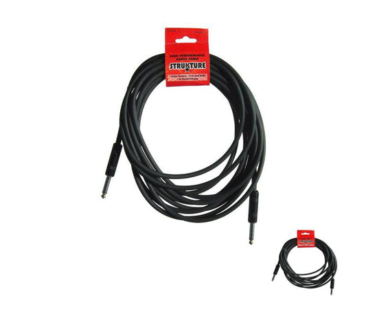 Black Strukture 10ft Instrument Cable 6MM Rubber SC10R Lifetime Warranty!