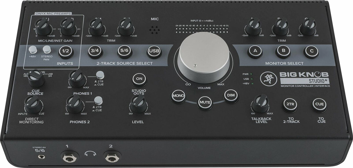 New - Mackie Big Knob Studio+ 4x3 Studio Monitor Controller and Interface