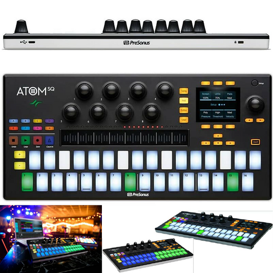Presonus Atom SQ Intuitive, Hybrid MIDI Keyboard, Pad Performance Controller W/Software -New