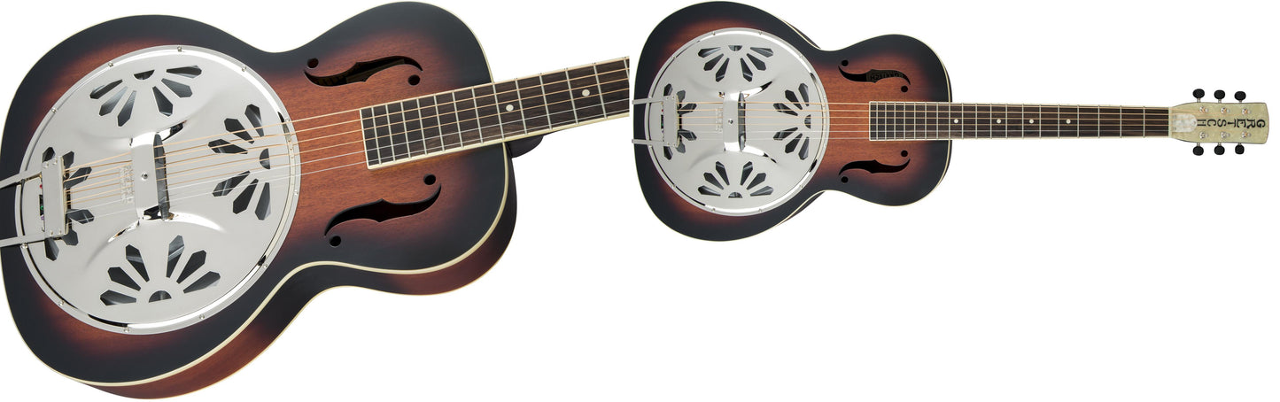 Gretsch G9220 Bobtail Round-neck Mahogany Body Resonator - 2-color Sunburst, Padauk Fingerboard -NEW