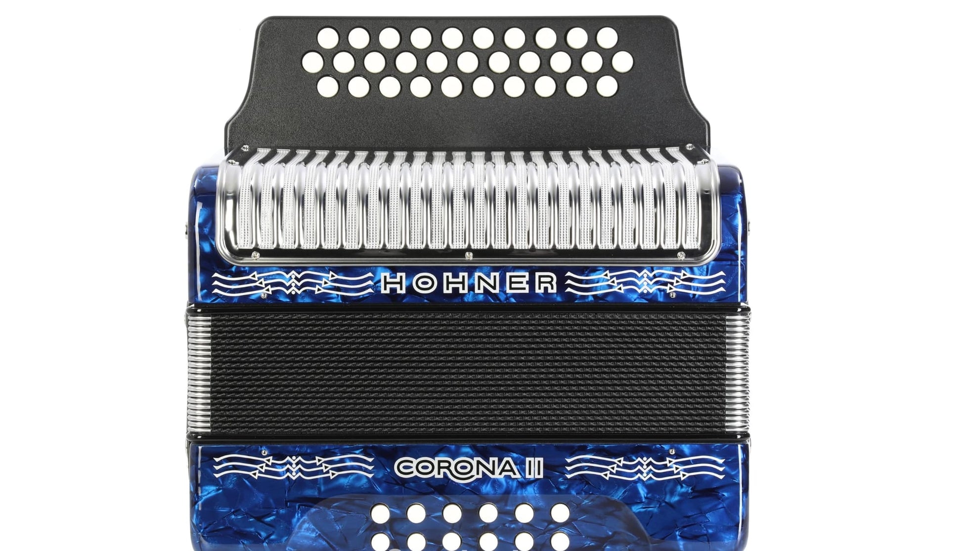Hohner Corona II Diatonic Accordion - Keys of F/Bb/Eb - Dark Blue-NEW