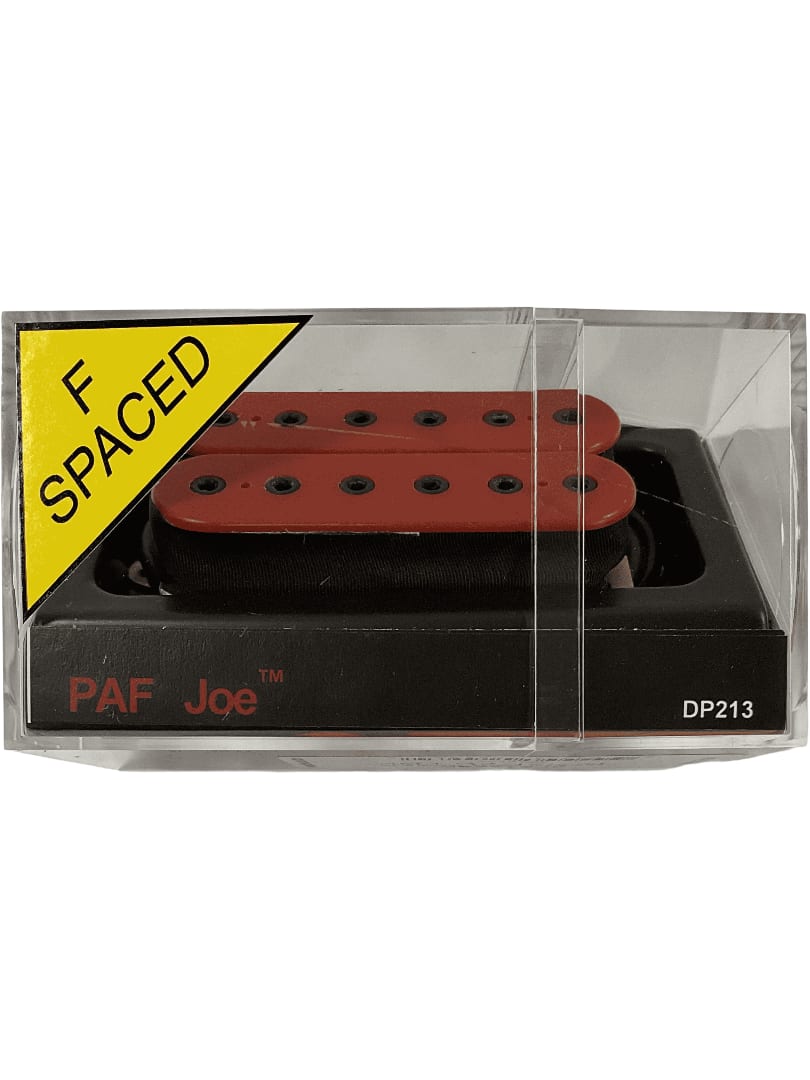 Dimarzio DP213 JOE SATRIANI SIGNATURE MODEL PAF JOETM Humbucker pickup with F-space, Red