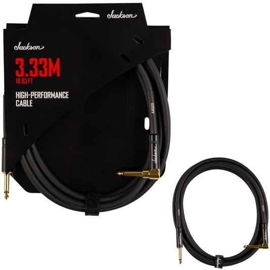 JACKSON® Guitars 10.93ft HIGH PERFORMANCE instrument CABLE, BLACK- NEW